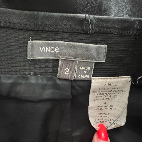 VINCE - Leather Mini skirt - Picture 5 of 5